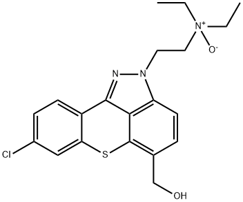 8-Chloro-5-(hydroxymethyl)-N,N-diethyl-2H-[1]benzothiopyrano[4,3,2-cd]indazole-2-ethan-1-amineN-oxide 结构式