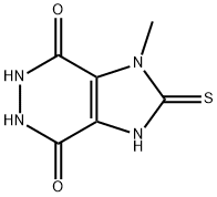 2-Mercapto-1-methyl-1H-imidazo[4,5-d]pyridazine-4,7-diol 结构式