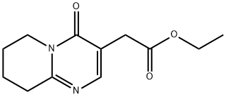 6,7,8,9-Tetrahydro-4-oxo-4H-pyrido[1,2-a]pyrimidine-3-acetic acid ethyl ester 结构式