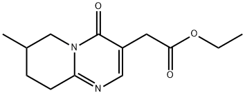 7-Methyl-4-oxo-6,7,8,9-tetrahydro-4H-pyrido[1,2-a]pyrimidine-3-acetic acid ethyl ester 结构式