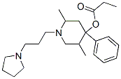 2,5-Dimethyl-4-phenyl-4-propionyloxy-1-[3-(1-pyrrolidinyl)propyl]piperidine 结构式