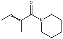 1-(2-甲基-2-丁烯酰基)哌啶 结构式