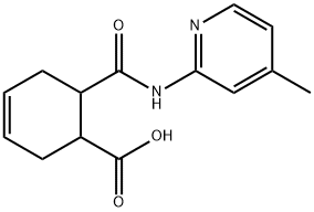 3-Cyclohexene-1-carboxylicacid,6-[[(4-methyl-2-pyridinyl)amino]carbonyl]- 结构式