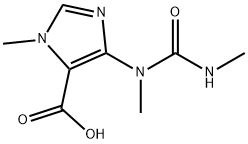 1-甲基-4-[甲基[(甲基氨基)羰基]氨基]-1H-咪唑-5-羧酸 结构式