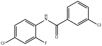 3-氯-N-(2-氟-4-氯苯基)苯甲酰胺 结构式