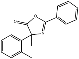 5(4H)-Oxazolone,  4-methyl-4-(2-methylphenyl)-2-phenyl- 结构式