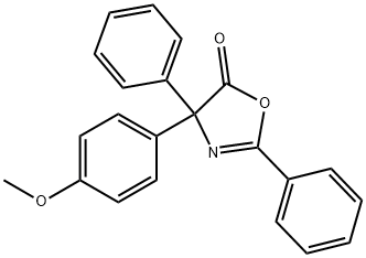 5(4H)-Oxazolone,  4-(4-methoxyphenyl)-2,4-diphenyl- 结构式