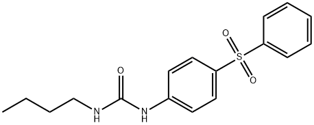 3-[4-(benzenesulfonyl)phenyl]-1-butyl-urea 结构式