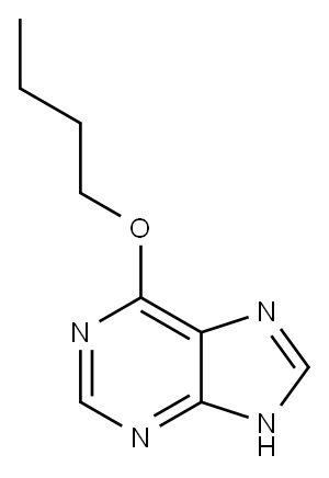 6-N-丁氧基嘌呤 结构式