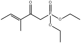 [(E)-3-Methyl-2-oxo-3-pentenyl]phosphonic acid diethyl ester 结构式