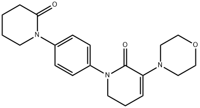 5,6-二氢-3-(4-吗啉基)-1-[4-(2-氧代-1-哌啶基)苯基]-2(1H)-吡啶酮 结构式