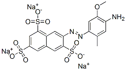 7-(4-Amino-5-methoxy-2-methylphenylazo)-1,3,6-naphthalenetrisulfonic acid trisodium salt 结构式