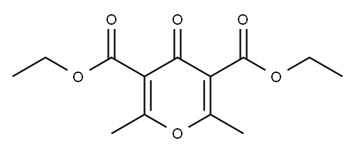 二乙基 2,6-二甲基-4-氧代-4H-吡喃-3,5-二甲酸酯 结构式