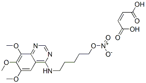 5-[(6,7,8-trimethoxyquinazolin-4-yl)amino]pentyl nitrate, maleate 结构式