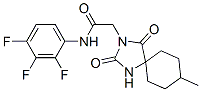 2-(8-methyl-2,4-dioxo-1,3-diazaspiro[4.5]dec-3-yl)-N-(2,3,4-trifluorop henyl)acetamide 结构式