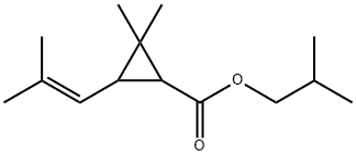 2-methylpropyl 2,2-dimethyl-3-(2-methylprop-1-enyl)cyclopropane-1-carb oxylate 结构式