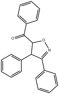 4,5-Dihydro-3,4-diphenylisoxazol-5-yl(phenyl) ketone 结构式