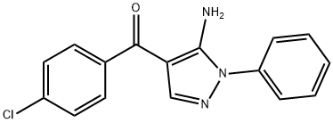 (5-AMINO-1-PHENYL-1H-PYRAZOL-4-YL)(4-CHLOROPHENYL)METHANONE 结构式