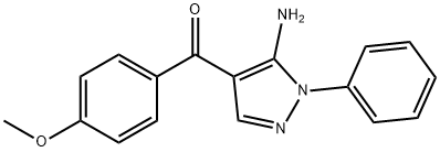 (5-AMINO-1-PHENYL-1H-PYRAZOL-4-YL)(4-METHOXYPHENYL)METHANONE 结构式