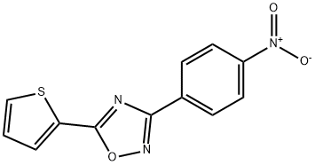 3-(4-NITROPHENYL)-5-(THIOPHEN-2-YL)-1,2,4-OXADIAZOLE 结构式