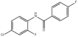 4-氟-N-(2-氟-4-氯苯)苯甲酰胺 结构式