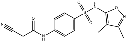 2-氰基-N-[4-[(3,4-二甲基-1,2-恶唑-5-基)氨基磺酰基]苯基]乙酰胺 结构式
