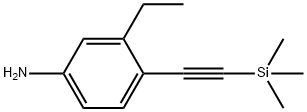 Benzenamine, 3-ethyl-4-[(trimethylsilyl)ethynyl]- (9CI) 结构式