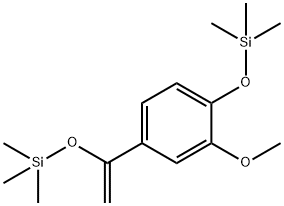 1-(Trimethylsiloxy)-2-methoxy-4-(1-trimethylsiloxyethenyl)-benzene 结构式
