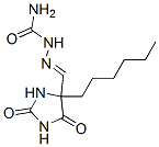 [(4-hexyl-2,5-dioxo-imidazolidin-4-yl)methylideneamino]urea 结构式