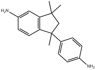 5(6)-氨基-1-(4-氨基苯基)-1,3,3-三甲基茚满 结构式