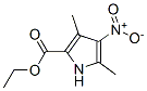 3,5-二甲基-4-硝基-1H-吡咯-2-甲酸乙酯 结构式
