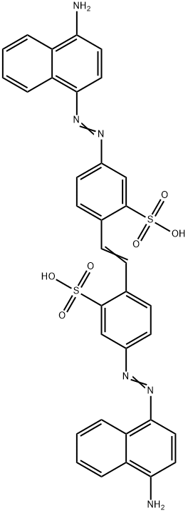 4,4'-双(4-氨基-1-萘基偶氮)-2,2'-芪二磺酸 结构式