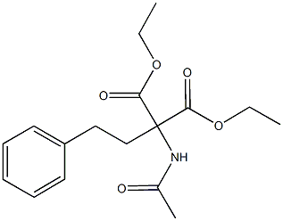 2-乙酰氨基-2-苯乙基丙二醇二乙酯 结构式
