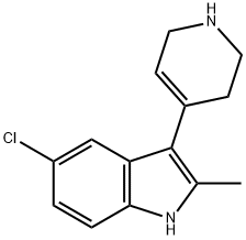 5-氯-2-甲基-3-(1,2,3,6-四氢-4-吡啶基)-1H-吲哚 结构式