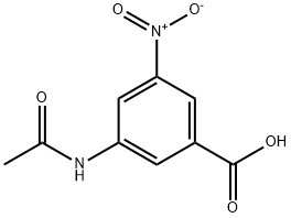 3-乙酰氨基-5-硝基苯甲酸 结构式