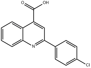 2-(4-氯苯基)喹啉-4-甲酸 结构式