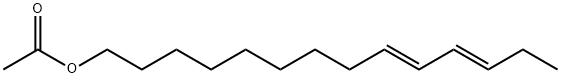 (E,E)-9,11-十四碳二烯-1-醇乙酸酯 结构式