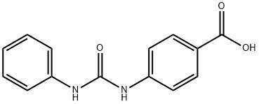 4-[(苯基氨基甲酰基)氨基]苯甲酸 结构式