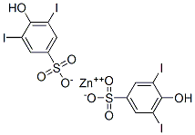 zinc bis(4-hydroxy-3,5-diiodobenzenesulphonate) 结构式
