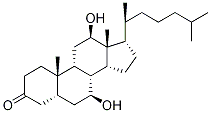 7α,12α-Dihydroxy-5β-cholestan-3-one 结构式