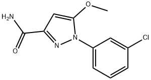 3-carbamoyl-1-(3-chlorophenyl)-5-methoxypyrazole 结构式