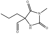 1-methyl-2,5-dioxo-4-propyl-imidazolidine-4-carbaldehyde 结构式