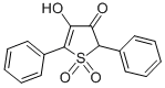 2,5-二苯基-3-氧代-4-羟基-2,3-二氢噻吩-1,1-二氧化物 结构式