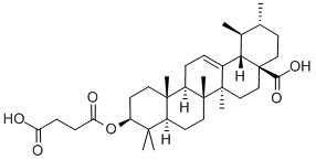 Urs-12-en-28-oic  acid,3-(3-carboxy-1-oxopropoxy)-,(3b)-  (9CI) 结构式