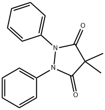 4,4-Dimethyl-1,2-diphenyl-3,5-pyrazolidinedione 结构式