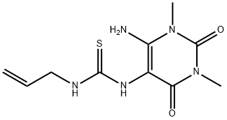 3-(4-amino-1,3-dimethyl-2,6-dioxo-pyrimidin-5-yl)-1-prop-2-enyl-thiour ea 结构式
