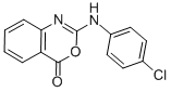 2-[(4-CHLOROPHENYL)AMINO]-4H-3,1-BENZOXAZIN-4-ONE 结构式