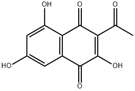 3-Acetyl-2,5,7-trihydroxynaphthalene-1,4-dione 结构式