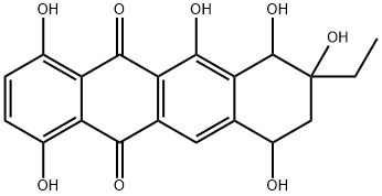 8-Ethyl-7,8,9,10-tetrahydro-1,4,6,7,8,10-hexahydroxy-5,12-naphthacenedione 结构式