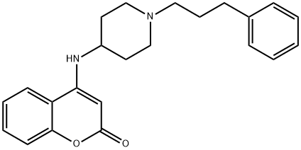 4-[[1-(3-phenylpropyl)-4-piperidyl]amino]-2-benzopyrone 结构式